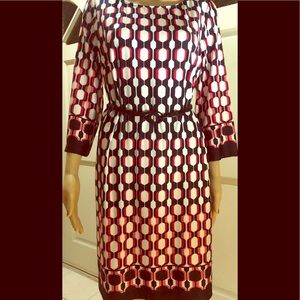 Apt. 9 3/4 sleeve geo. Dress